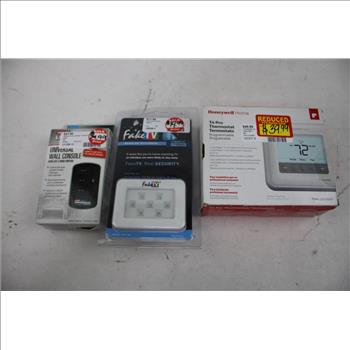 Smoke Alarm, FakeTV Burglar Deterrent, Thermostat, And More, 7 Pieces
