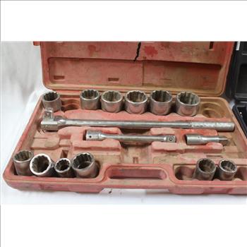 Snap On Cordless Screwdriver, Socket Wrench Set Unknown Brand 2 Pieces