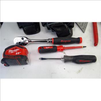 Snap-On Adjustable Joint Pliers, Dead Blow Hammer, Tool Belt Pouches, And More