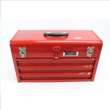 Snap-On Tools Blue-Point Red Metal Tool Chest With Tools, 20+ Pieces