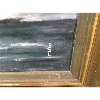 Snowy Cabin Painting