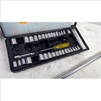 Socket Set, Husky, Kobalt Large Socket And Extender Tools, 3 Pieces