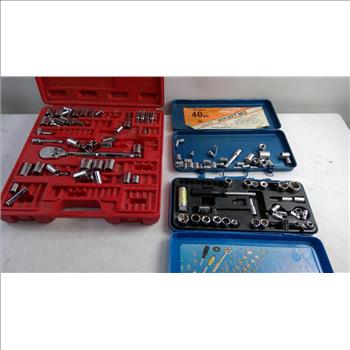 Socket Set Lot, 3 Pieces