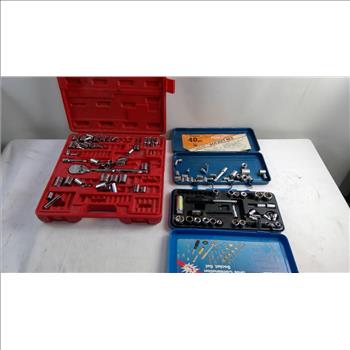 Socket Set Lot, 3 Pieces