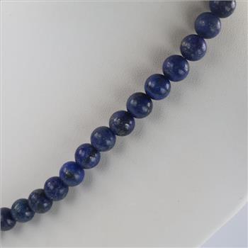 Sodalite Beaded Silver Clasp Necklace