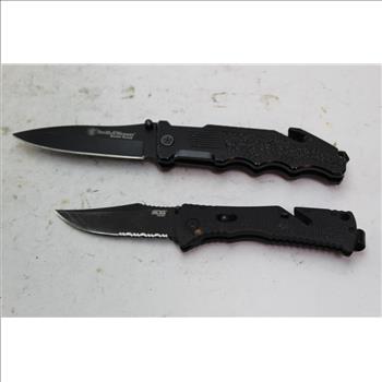 Sog & Smith & Wesson Folding Pocket Knives; 2 Pieces