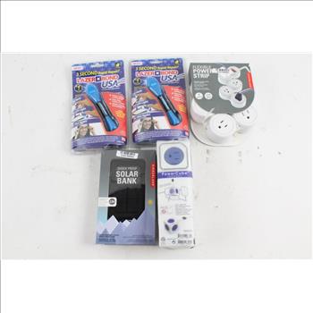 Solar Charging Bank, Flexible Power Strip And More, 5 Pieces