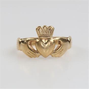 Solvar 10kt Gold Claddagh Ring