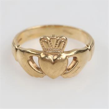 Solvar 10kt Gold Claddagh Ring