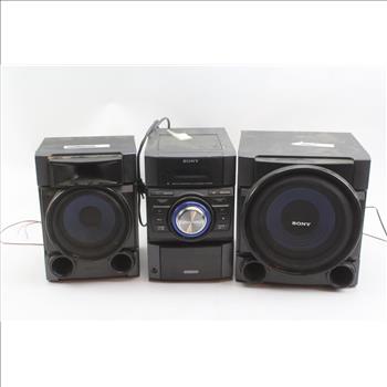 Sony Compact Disc Receiver & Speakers; 3 Pieces