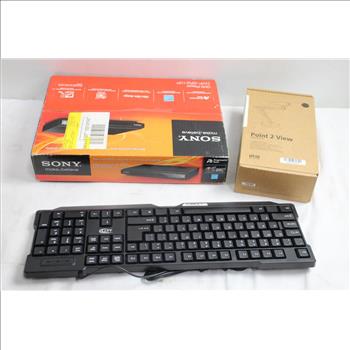 Sony Dvd, Keyboard, Mini-DVI VGA Adapter, Keyboard
