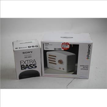 Sony Extra Bass Speaker, Retro Speaker, Brookstone Sleep Sound Mixer, 3 Pieces