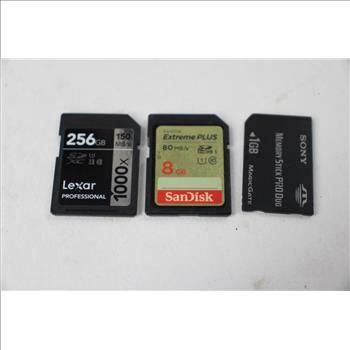 Sony Memory Stick Pro Duo, With SD Cards, 5 Pieces