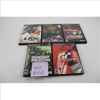 Sony Playstation 2 Games, 6 Pieces With Ghost Recon CASE ONLY