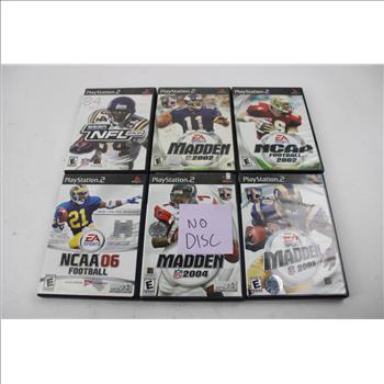 Sony Playstation 2 Games, 6 Pieces With Madden 2004 CASE ONLY
