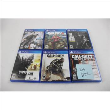 Sony Playstation 4 Games, 5 Pieces With Call Of Duty Black Ops 3 CASE ONLY