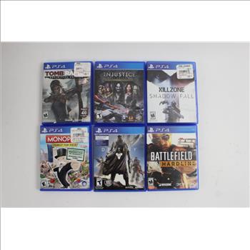 Sony Playstation 4 Games, 9 Pieces And DVD And Blu-Ray Movies 15 Pieces