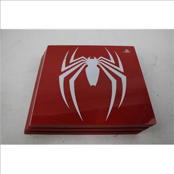 Sony Playstation 4 Pro 1TB Limited Edition Spider-Man Console With White Controller