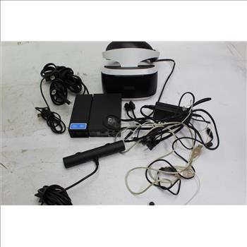 Sony Playstation Vr With Headset, Processor Unit, Camera And Cables, 7 Pieces