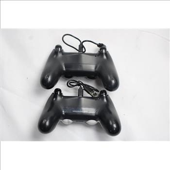 Sony Playstation Wireless Controllers With Wire Adapters, 2+ Pieces