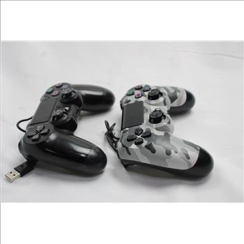 Sony Playstation Wireless Controllers With Wire Adapters, 2+ Pieces