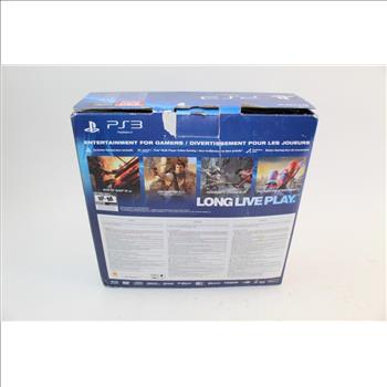 Sony PS3 250gb System & Sega Genesis Game Sonic 16 Bit Cartridge Game; 2 Pieces