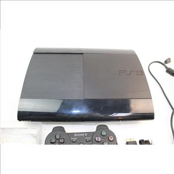 Sony PS3 250gb System & Sega Genesis Game Sonic 16 Bit Cartridge Game; 2 Pieces