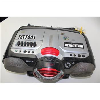 Sony Xplod Cfd -G505 Boombox Cd,Cassette Tape, Am- Fm Radio