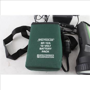 Spectroline Titan UV/Blue Flashlight With Spectroline 12 Volt Battery Pack, 2 Pieces