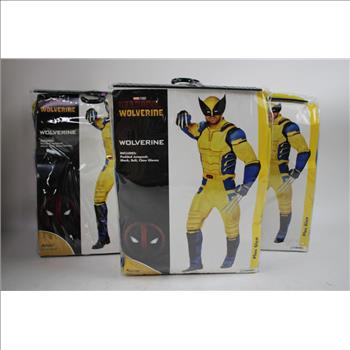 Spirit Halloween Men's Wolverine Plus Size XXL Costume Bulk Lot 3 Pieces