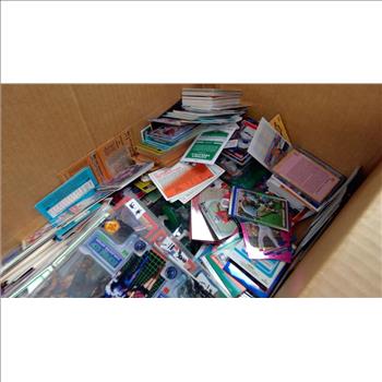 Sports Trading Card Bulk Lot, 100+ Pieces With Video Game/Sports Figurines