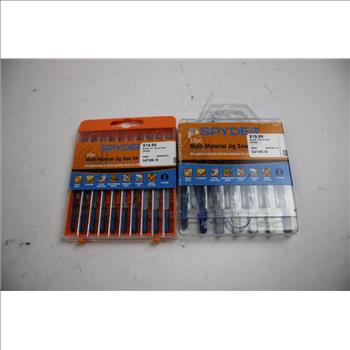 Spyder Jig Saw Blades, Dewalt Oscillating Blade Assortment, And More Blades, 10 Pieces