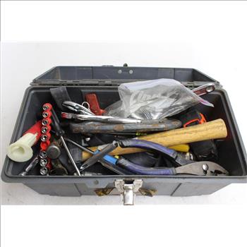 Stack On Tool Box With Assorted Tools 10+ Pieces