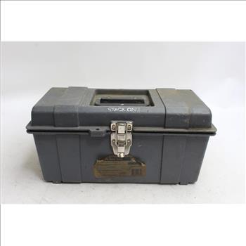 Stack On Tool Box With Assorted Tools 10+ Pieces