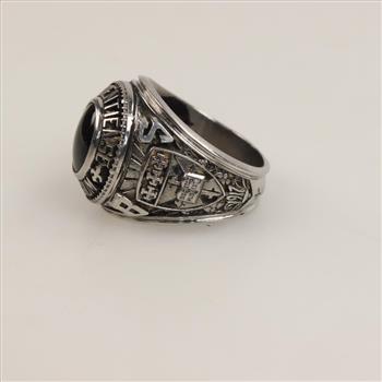 Stainless Steel Black Stone Class Ring