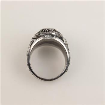 Stainless Steel Black Stone Class Ring