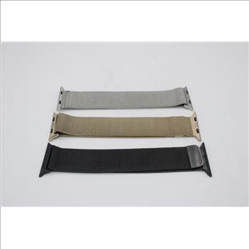 Stainless Steel Milanese Loop Apple Watch Bands, 44mm, Lot Of 3