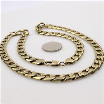 Stainless Steel Necklace And Foreign Coin, 2 Pieces