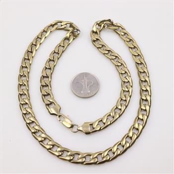 Stainless Steel Necklace And Foreign Coin, 2 Pieces