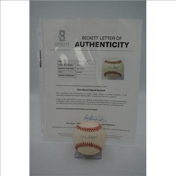 Stan Musial Autographed Baseball - AUTHENTICATED BY BECKETT