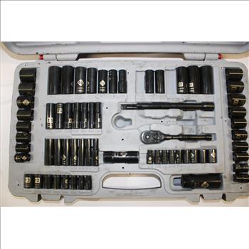 Stanley 92-824 Black Chrome And Laser Etched 69-Piece Socket Set