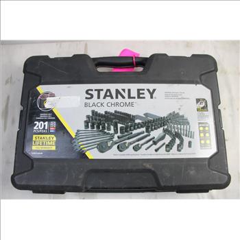 Stanley Black Chrome 201 Pcs Ratcheted Wrench Set
