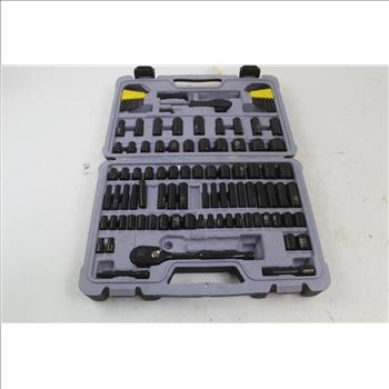 Stanley Black Chrome Socket Ratchet Set