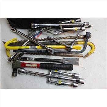 Stanley Crow Bar, Acdelco Lug Wrench, Chrome Vanadium Sockets Wrenches+ More 10+ Pieces