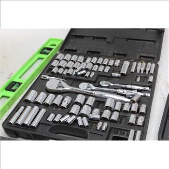 Stanley, Duralast Socket Ratchet Set And Craftsman Screwdriver, Level