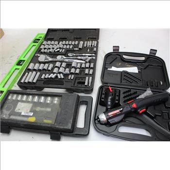 Stanley, Duralast Socket Ratchet Set And Craftsman Screwdriver, Level