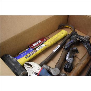 Stanley Engineer Hammer, Pry Bars, Duralast Locking Grip Pliers, And More, 12 Pieces