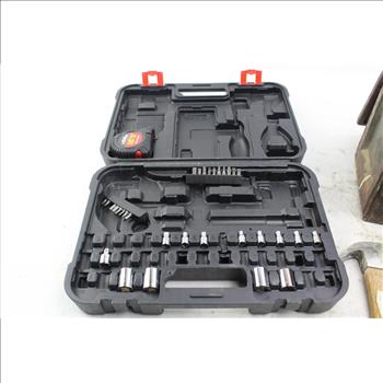 Stanley Hatchet, Ultra Tough Tool Kit, Ammo Box With Misc Tools; 10+ Items
