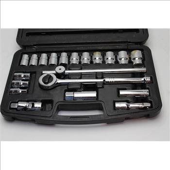 Stanley Ratchet And Socket Set, 20 Pieces