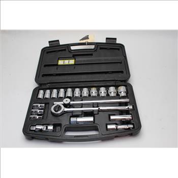 Stanley Ratchet And Socket Set, 20 Pieces